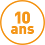 Icône désignant la garantie de 10 ans