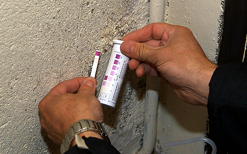 Diagnostic effectué sur mur humide