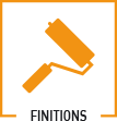 Icône de peinture de finition