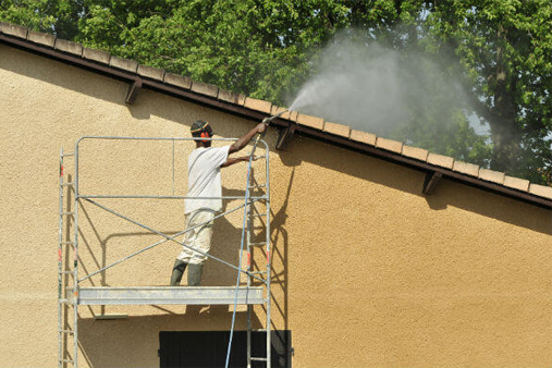 Application traitement incolore sur façade